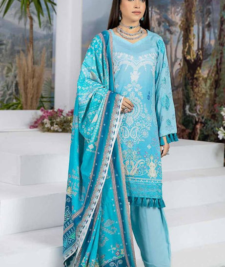 RA Aafreen Emb Slub Linen`22 D#3