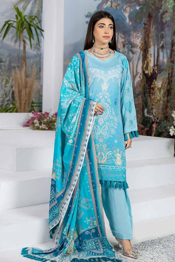 RA Aafreen Emb Slub Linen`22 D#3