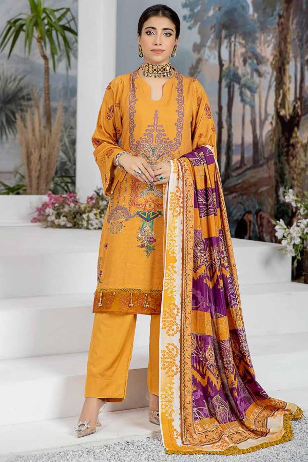 RA Aafreen Emb Slub Linen`22 D#4