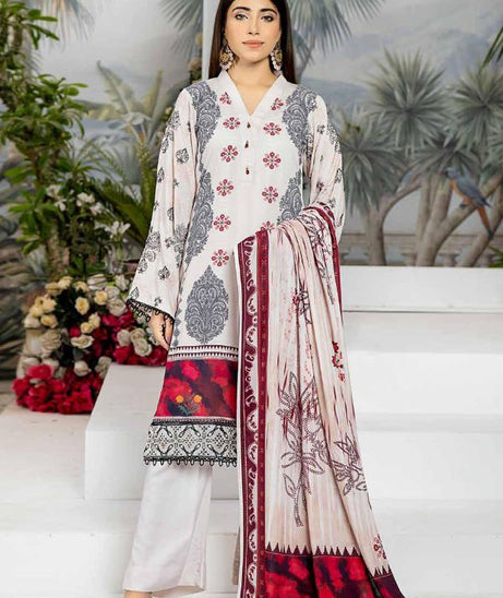 RA Aafreen Emb Slub Linen`22 D#5