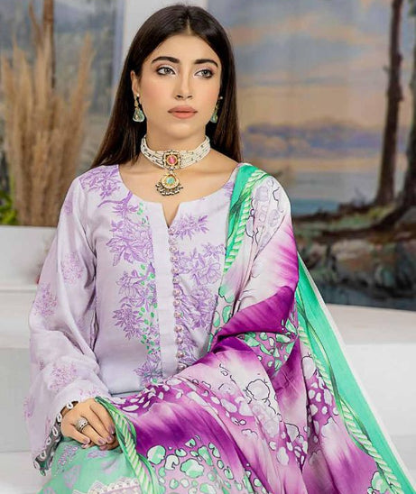RA Aafreen Emb Slub Linen`22 D#6