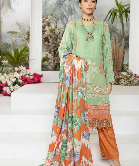 RA Aafreen Emb Slub Linen`22 D#7