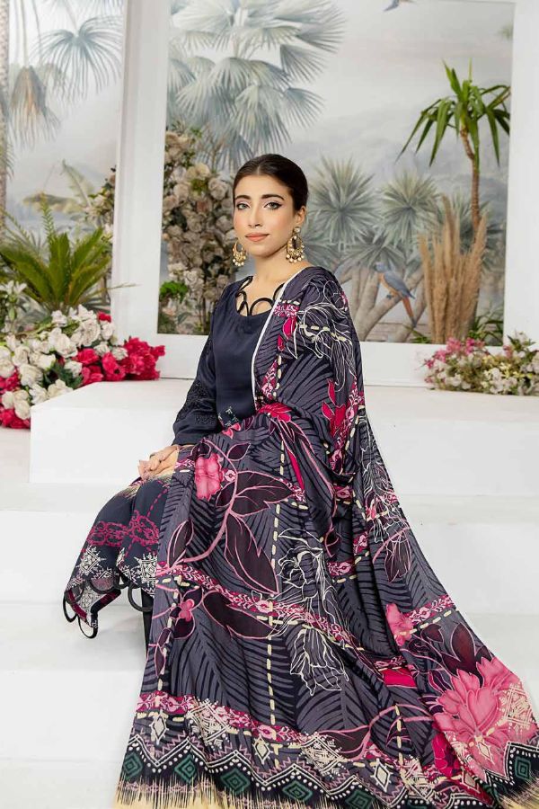 RA Aafreen Emb Slub Linen`22 D#8