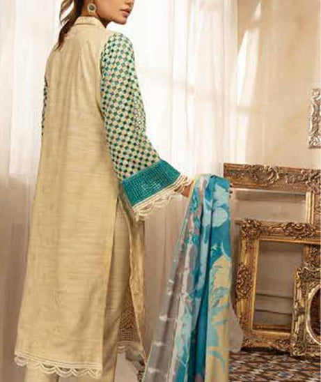 RA Blossom Emb P/Wool Shawl'21 D#05