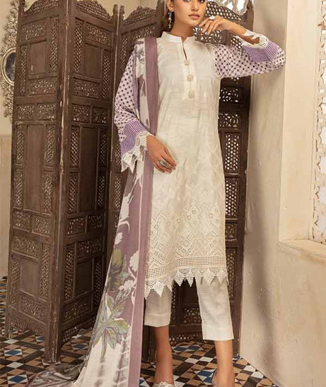 RA Blossom Emb P/Wool Shawl'21 D#09