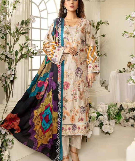 RA Blossom Emb Wool Shawl'21 D#12