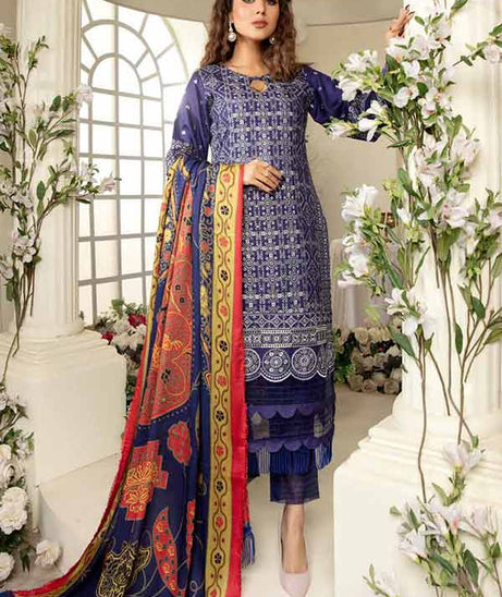 RA Blossom Emb Wool Shawl'21 D#2