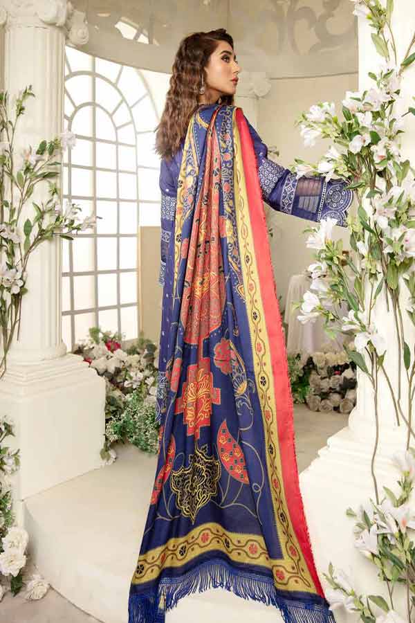 RA Blossom Emb Wool Shawl'21 D#2