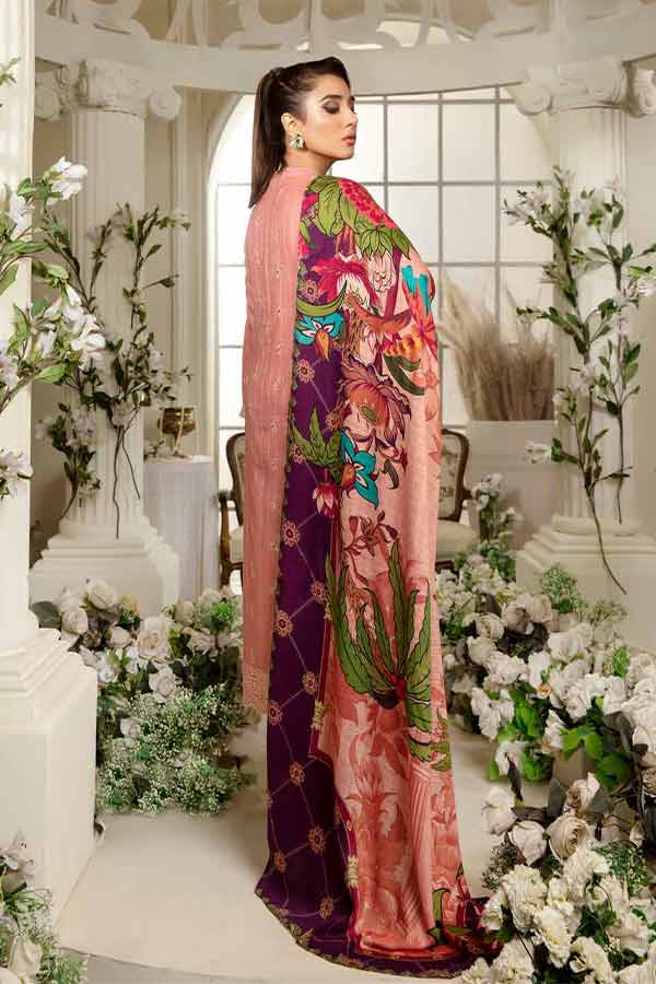 RA Blossom Emb Wool Shawl'21 D#6