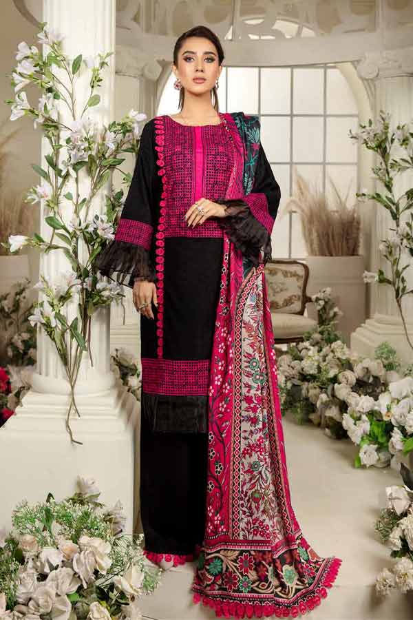 RA Blossom Emb Wool Shawl'21 D#9