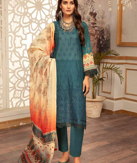 RA Mahee's S/Chikankari Lawn'22 Vol-16 D#4