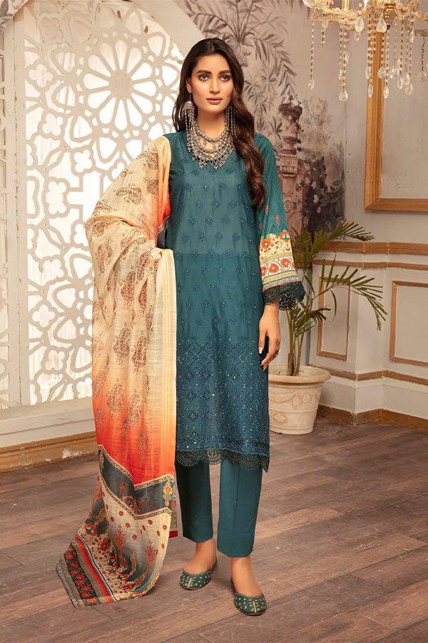 RA Mahee's S/Chikankari Lawn'22 Vol-16 D#4