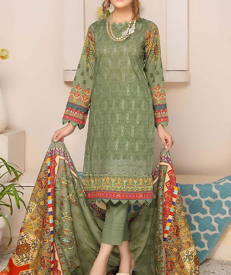 RA Mashal D/Print Slub Khaddar`21 D#10