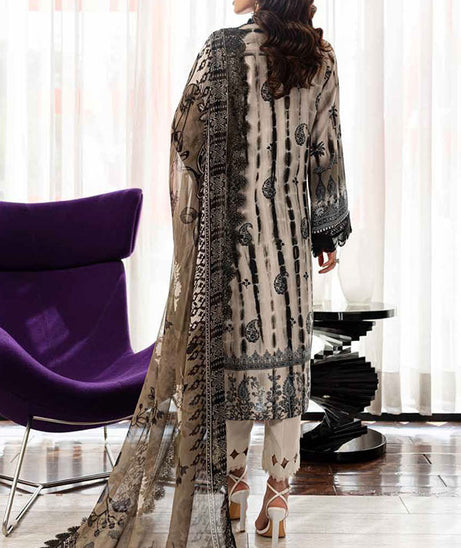 RA Nureh Print Chiffon Dupatta'24 SP#123