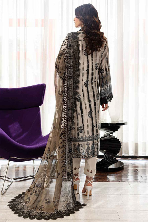 RA Nureh Print Chiffon Dupatta'24 SP#123