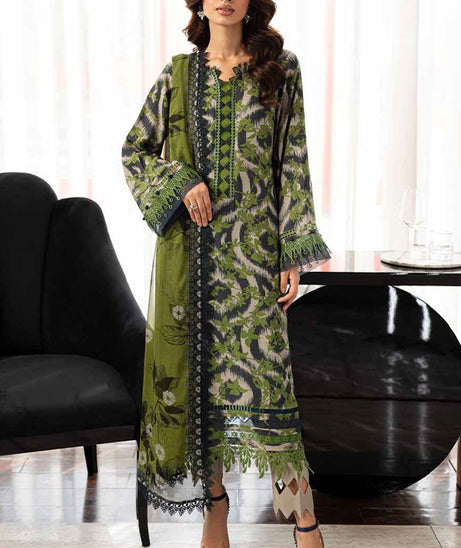 RA Nureh Print Chiffon Dupatta'24 SP#124