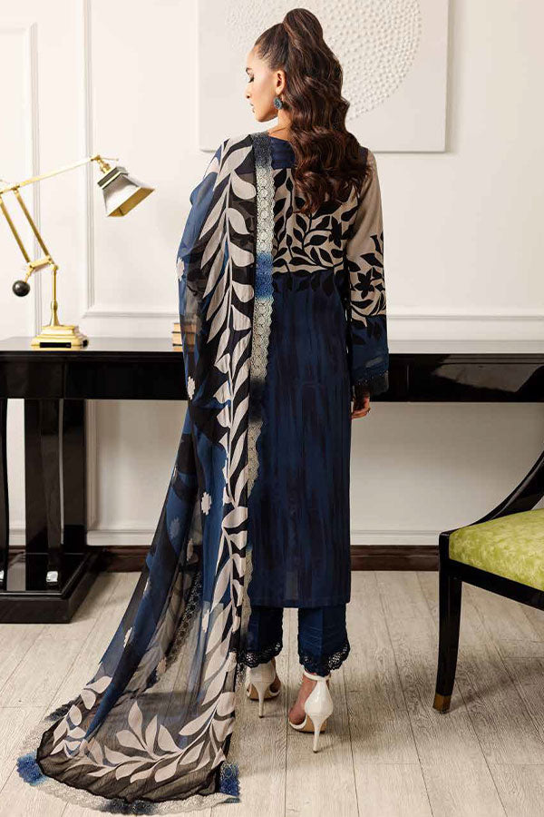 RA Nureh Print Chiffon Dupatta'24 SP#126