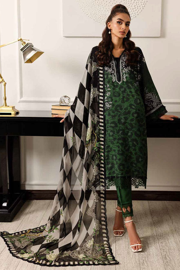 RA Nureh Print Chiffon Dupatta'24 SP#127