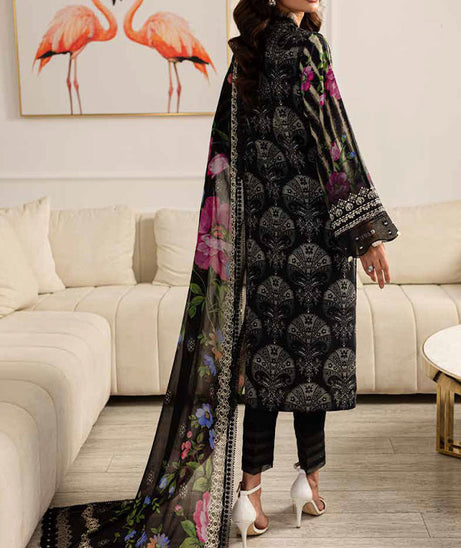 RA Nureh Print Chiffon Dupatta'24 SP#128