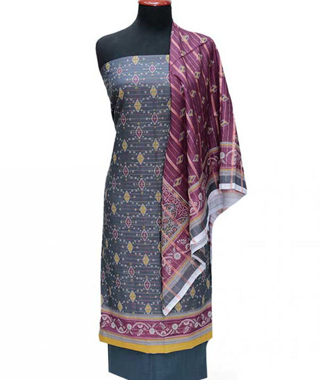 BA Zari Print Khaddar`24 D#01 D-Grey