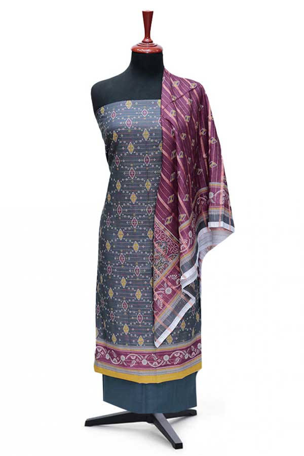 BA Zari Print Khaddar`24 D#01 D-Grey