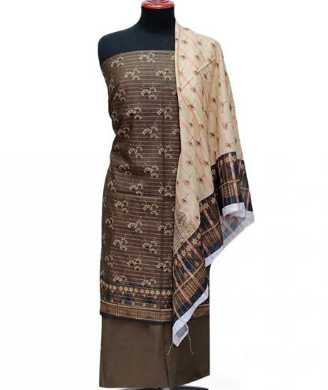 BA Zari Print Khaddar`24 D#01 M-Green