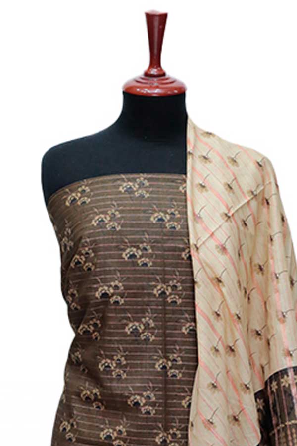 BA Zari Print Khaddar`24 D#01 M-Green