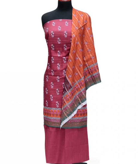 BA Zari Print Khaddar`24 D#01 Maroon
