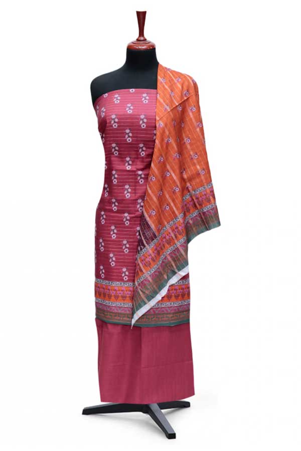 RA Zari Print Khaddar`24 D#01 Maroon