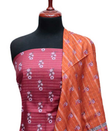 BA Zari Print Khaddar`24 D#01 Maroon