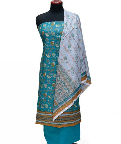 BA Zari Print Khaddar`24 D#01 Sea Green