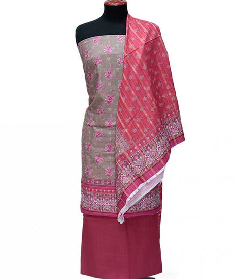 BA Zari Print Khaddar`24 D#01 Sh-Pink
