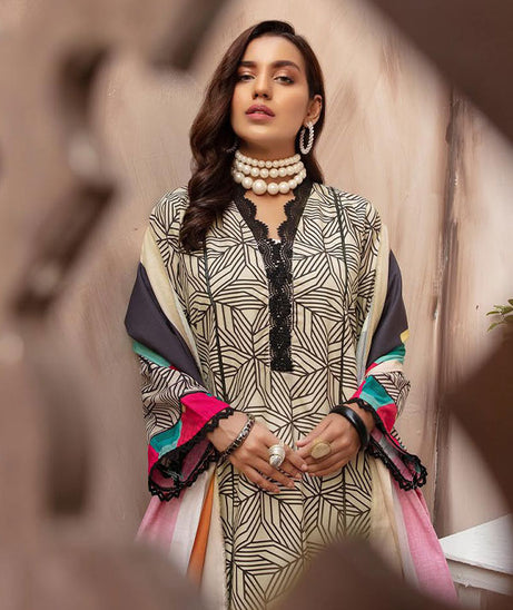 RA Zarki`s Printed Khaddar`21 D#03