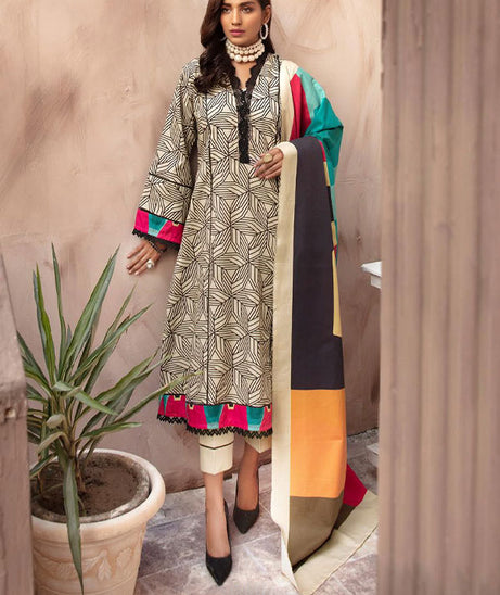 RA Zarki`s Printed Khaddar`21 D#03