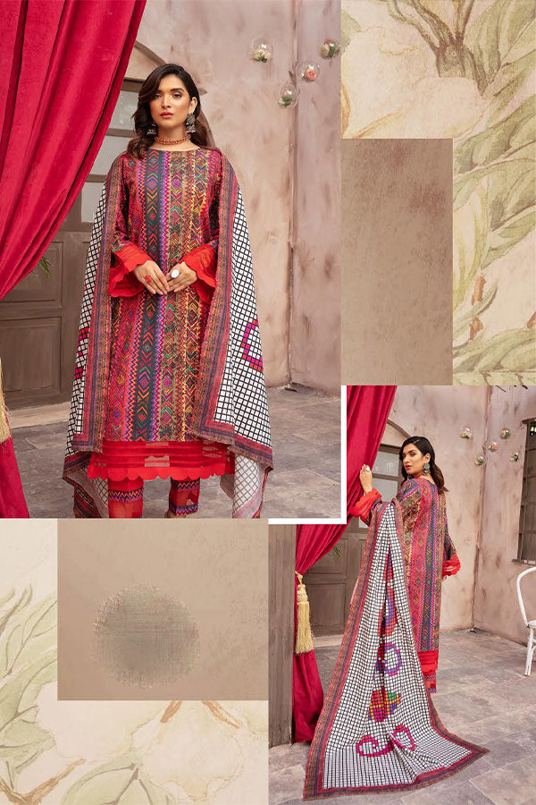 RA Zarki`s Printed Khaddar`21 D#04