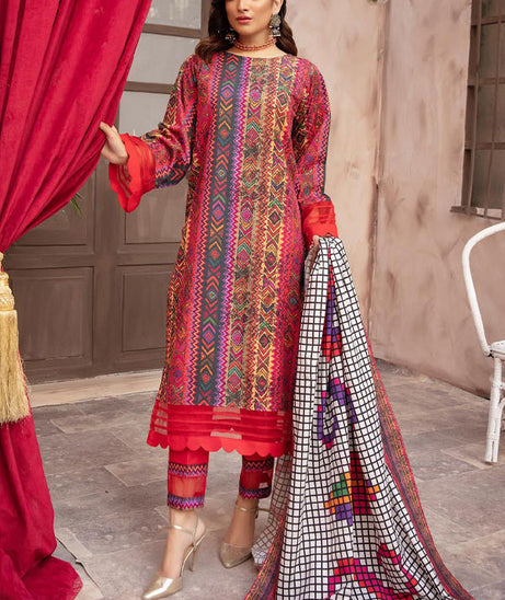 RA Zarki`s Printed Khaddar`21 D#04
