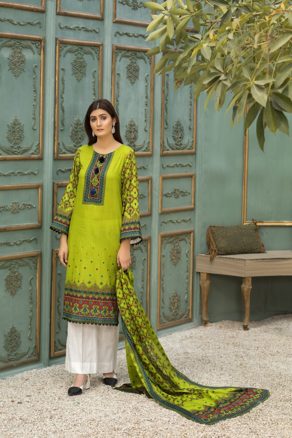 Ittehad Crystal Lawn'21 D # 21140 Green