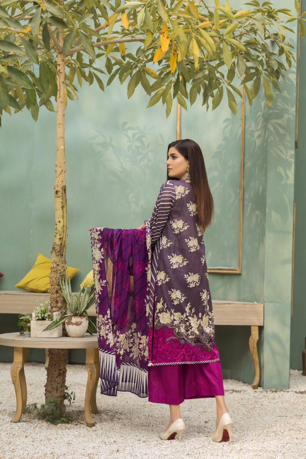Ittehad Crystal Lawn'21 D # 21134 Purple