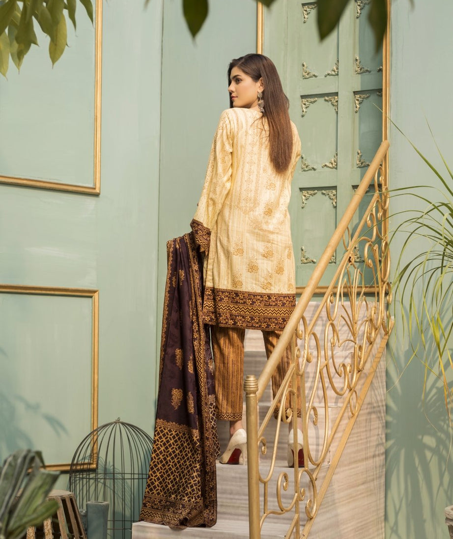Ittehad Crystal Lawn'21 D # 21138 Brown