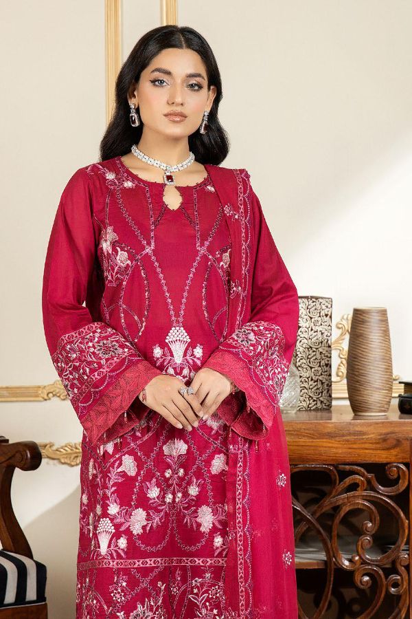 RA Tehzeeb Emb Schiffli Lawn`24 Vol-2 TL#56