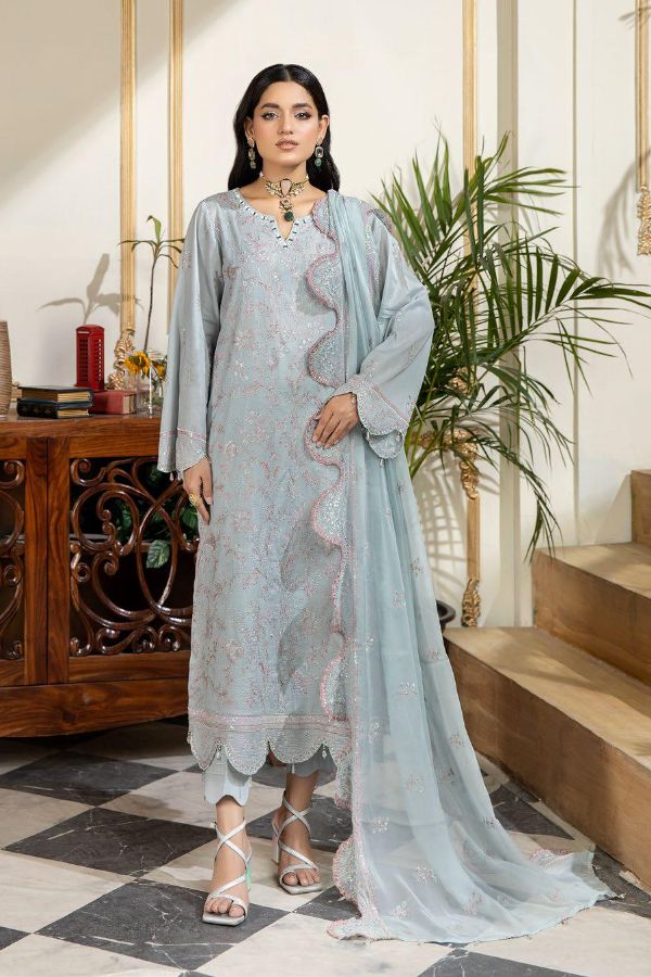 RA Tehzeeb Emb Schiffli Lawn`24 Vol-2 TL#57