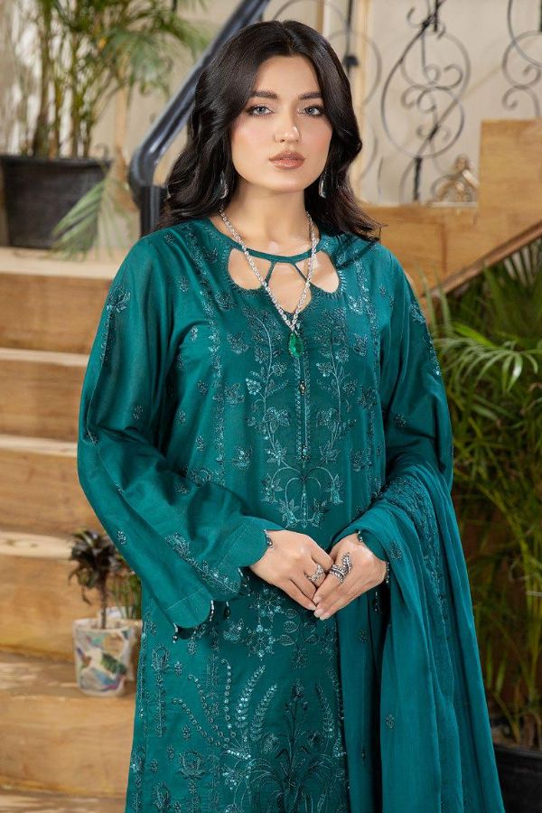 RA Tehzeeb Emb Schiffli Lawn`24 Vol-2 TL#51
