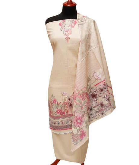 Royal Designer Lawn`22 D#77368 Cream