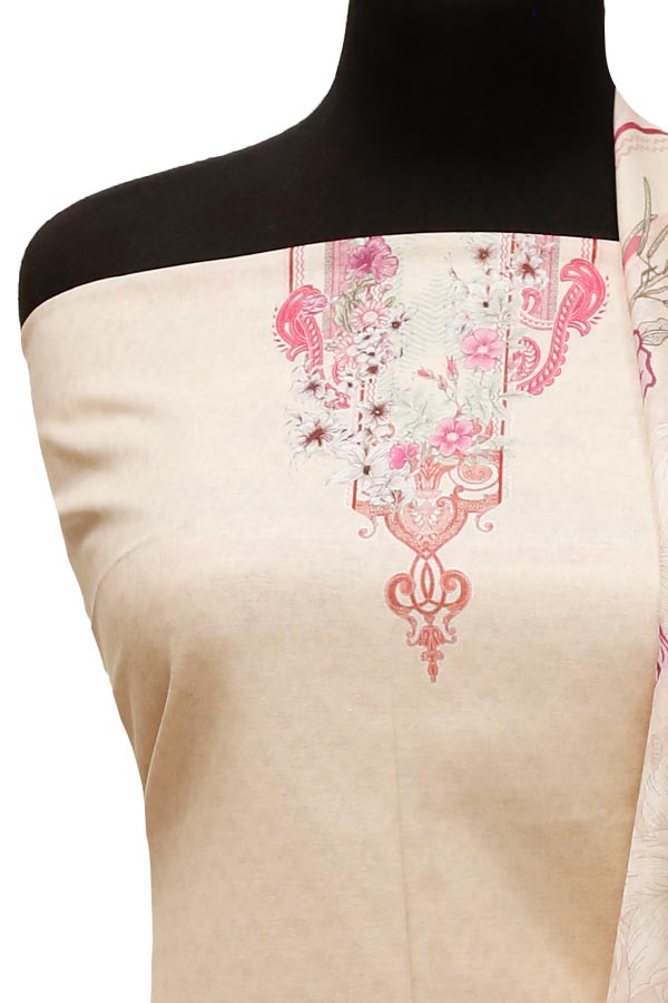 Royal Designer Lawn`22 D#77368 Cream