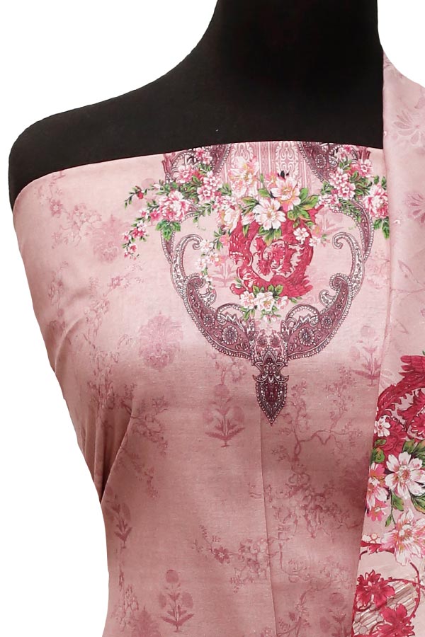 Royal Designer Lawn`22 D#77370 Pink