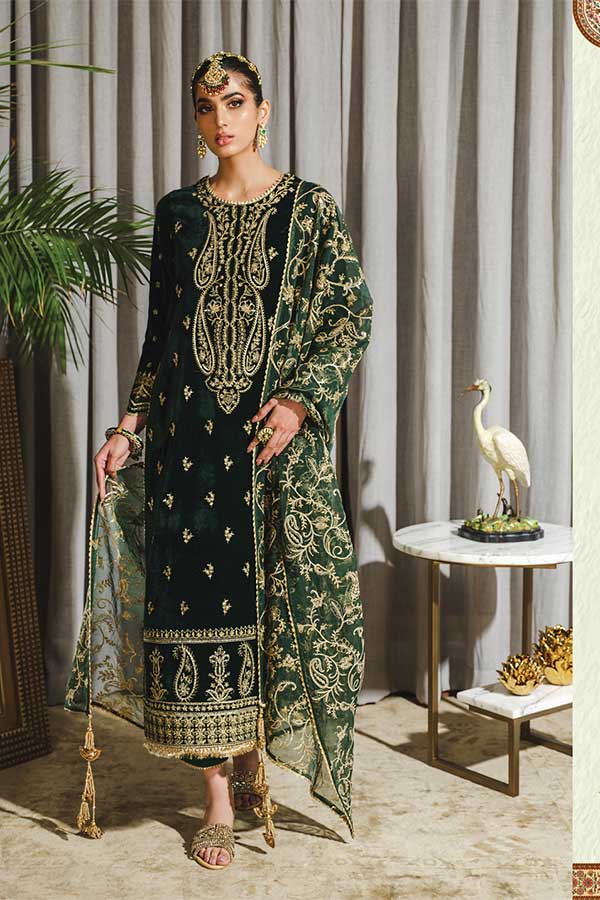 Rang Rasiya Tehwaar Luxury Velvet Wedding Collection'22 D#2 (JAHA AARA)