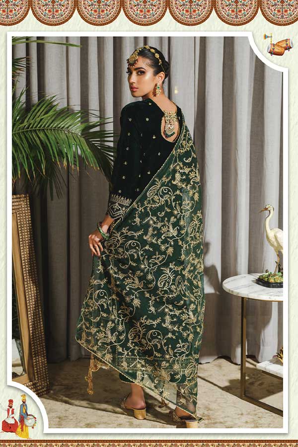 Rang Rasiya Tehwaar Luxury Velvet Wedding Collection'22 D#2 (JAHA AARA)