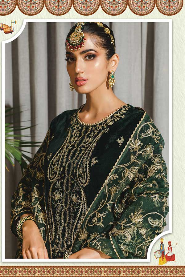 Rang Rasiya Tehwaar Luxury Velvet Wedding Collection'22 D#2 (JAHA AARA)