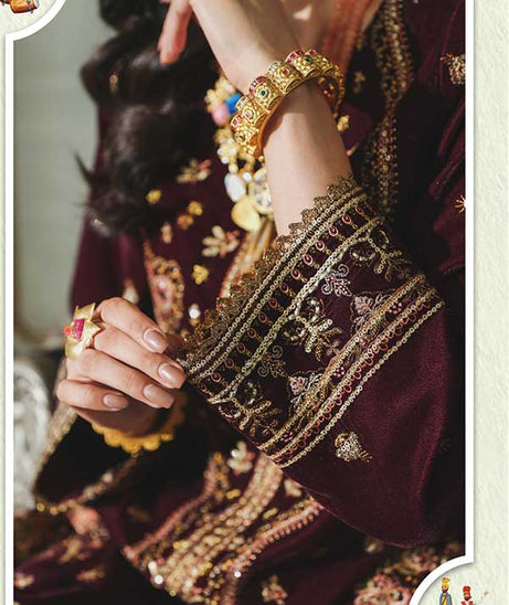 Rang Rasiya Tehwaar Luxury Velvet Wedding Collection'22 D#4 (MEHER UN NISA)
