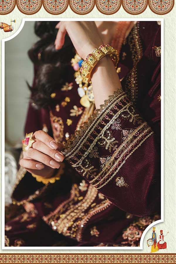 Rang Rasiya Tehwaar Luxury Velvet Wedding Collection'22 D#4 (MEHER UN NISA)